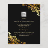 Einladungen zu Black Gold Lace Hochzeiten Flyer (Hinten)