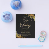 Einladungen zu Black Gold Lace Hochzeiten Flyer (Einzeln)