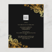 Einladungen zu Black Gold Lace Hochzeiten Flyer (Hinten)
