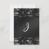 Einladungen zu Black Lace und Satin Wedding (Rückseite)