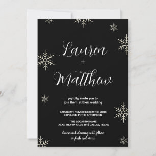 Einladungen zu Black Snow Hochzeiten
