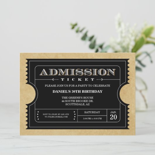 Einladungen zu Black Ticket (Stehend Vorderseite)
