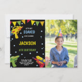 Einladungen zu Black Yellow Foto Water Gun (Vorderseite)