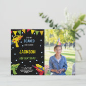 Einladungen zu Black Yellow Foto Water Gun (Stehend Vorderseite)