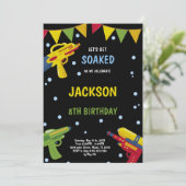 Einladungen zu Black Yellow Water Gun (Stehend Vorderseite)