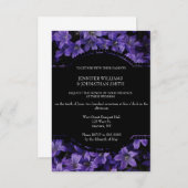 Einladungen zu Bloral Black Wedding (Vorne/Hinten)