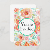 Einladungen zu Blumenbeeren (Vorne/Hinten)