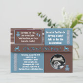 Einladungen zu Boy Baby Shower (Stehend Vorderseite)