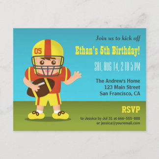 Einladungen zu Boy Football Geburtstagsparty
