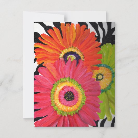 Einladungen zu Bright & Colorful Gerbera Daisies (Vorderseite)