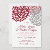 Einladungen zu Burgund & Gray Wedding | Floral & F (Vorderseite)