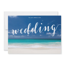 Einladungen zu Calligraphy Beach Hochzeiten