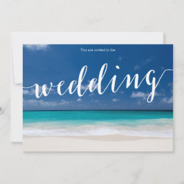 Einladungen zu Calligraphy Beach Hochzeiten