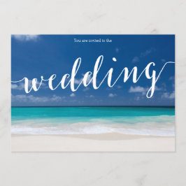 Einladungen zu Calligraphy Beach Hochzeiten