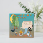 Einladungen zu Camping (Stehend Vorderseite)