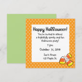 Einladungen zu Candy Corn Halloween-Party (Vorne/Hinten)