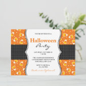 Einladungen zu Candy Corn Halloween-Party (Stehend Vorderseite)