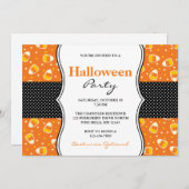 Einladungen zu Candy Corn Halloween-Party (Vorne/Hinten)