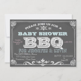 Einladungen zu Chalkboard Baby Shower GRILLEN