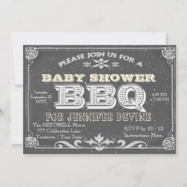 Einladungen zu Chalkboard Baby Shower GRILLEN