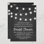 Einladungen zu Chalkboard und Lights Bridal Dusche (Vorne/Hinten)