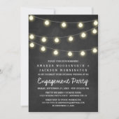 Einladungen zu Chalkboard- und Lights-Engagement (Vorderseite)