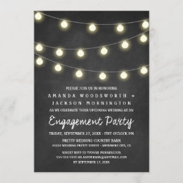 Einladungen zu Chalkboard- und Lights-Engagement