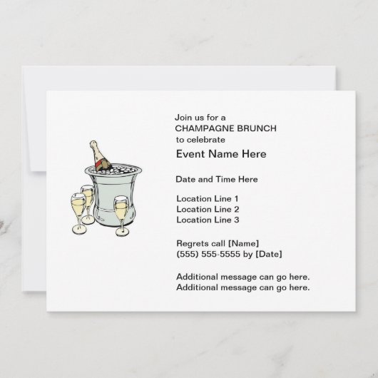 Einladungen zu Champagne Brunch (Vorderseite)