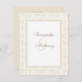 Einladungen zu Champagner und White Wedding (Vorne/Hinten)