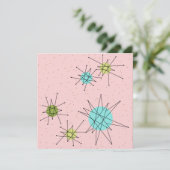 Einladungen zu den rosafarbenen Ikonen-Sternexplos (Stehend Vorderseite)