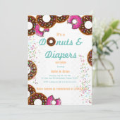 Einladungen zu Donut & Diapers (Stehend Vorderseite)