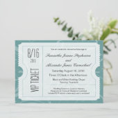 Einladungen zu Dusty Blue VIP Wedding Ticket (Stehend Vorderseite)