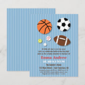 Einladungen zu einem sportlichen Thema Kinderdusch (Vorne/Hinten)