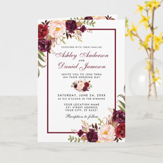 Einladungen zu einer brasilianischen Blumenhochzei (Gelbe Blume)