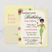 Einladungen zu einer echten Hübschen Girls Geburts (Vorne/Hinten)