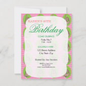 Einladungen zu einer echten hübschen Rosa Geburtst (Vorderseite)