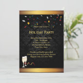 Einladungen zu einer goldenen, grenzübergreifenden (Stehend Vorderseite)