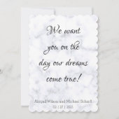 Einladungen zu einer Hochzeit in weißem Marmor (Vorderseite)