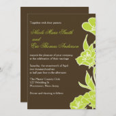 Einladungen zu einer Hochzeit mit Chartreuse und B (Vorne/Hinten)