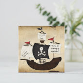 Einladungen zu einer Party für Piratenschiffe (Stehend Vorderseite)