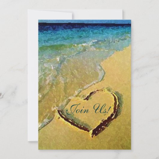 Einladungen zu einer salzhaltigen Herzhochzeit (Vorderseite)