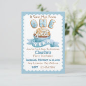 Einladungen zu einer Sweet Year First Birthday Par (Stehend Vorderseite)