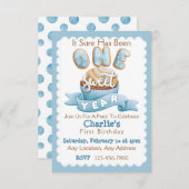 Einladungen zu einer Sweet Year First Birthday Par (Vorne/Hinten)