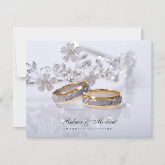 Einladungen zu Eleganten Hochzeitsband (Vorderseite)