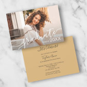 Einladungen zu eleganten Script-Foto-Graduation-Pa