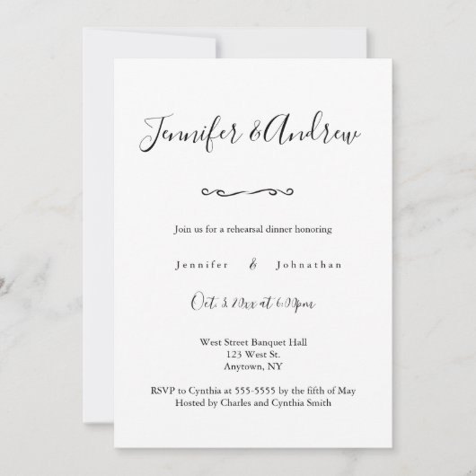 Einladungen zu eleganten Typografie-Probe (Vorderseite)