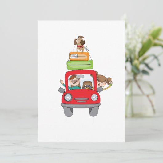 Einladungen zu Familienurlaub (Stehend Vorderseite)