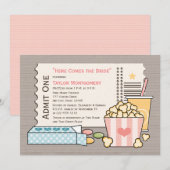 Einladungen zu Film Themed Bridal Shower (Vorne/Hinten)