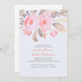 Einladungen zu floralen Aquarellfarben (Vorne/Hinten)