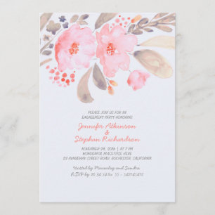 Einladungen zu floralen Aquarellfarben